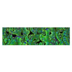 Green Corals Satin Scarf (oblong) by Valentinaart