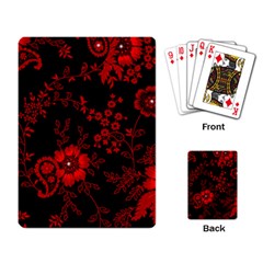 Small Red Roses Playing Card by Brittlevirginclothing