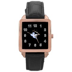 Ghost Night Night Sky Small Sweet Rose Gold Leather Watch  by Amaryn4rt