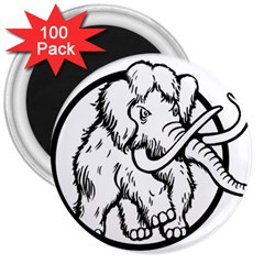 Mammoth Elephant Strong 3  Magnets (100 Pack)