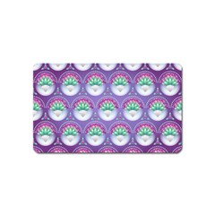 Background Floral Pattern Purple Magnet (name Card) by Amaryn4rt