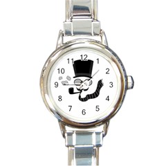 Invisible Man Round Italian Charm Watch by Valentinaart