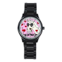 Don t Wait For Prince Charming Stainless Steel Round Watch by Valentinaart