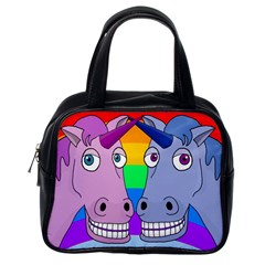 Unicorn Love Classic Handbags (one Side) by Valentinaart