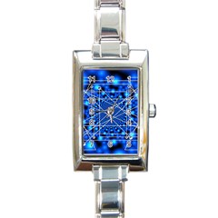 Network Connection Structure Knot Rectangle Italian Charm Watch