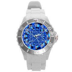 Network Connection Structure Knot Round Plastic Sport Watch (l)