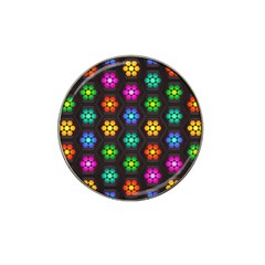 Pattern Background Colorful Design Hat Clip Ball Marker (4 Pack)