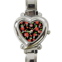 Peaches Heart Italian Charm Watch by Valentinaart