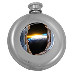 Door Breakthrough Door Sunburst Round Hip Flask (5 Oz)