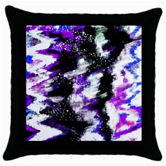 Abstract Canvas Acrylic Digital Design Throw Pillow Case (black)