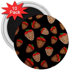 Chocolate Strawberries Pattern 3  Magnets (10 Pack)  by Valentinaart