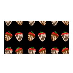 Chocolate Strawberies Satin Wrap by Valentinaart