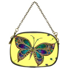 Butterfly Mosaic Yellow Colorful Chain Purses (two Sides)  by Amaryn4rt