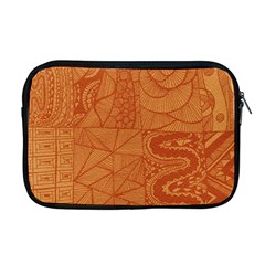 Burnt Amber Orange Brown Abstract Apple Macbook Pro 17  Zipper Case