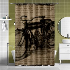 Vintage Collage Motorcycle Indian Shower Curtain 48  X 72  (small)  by Amaryn4rt