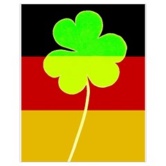 Irish German Germany Ireland Funny St Patrick Flag Drawstring Bag (small) by yoursparklingshop