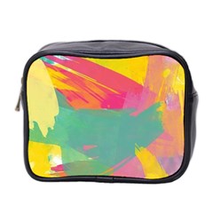 Colorful Paint Brush  Mini Toiletries Bag 2-side by Brittlevirginclothing