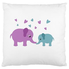 Elephant Love Standard Flano Cushion Case (one Side) by Valentinaart