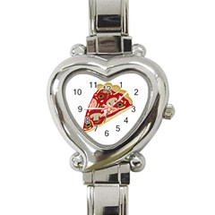 Pizza Slice Heart Italian Charm Watch by Valentinaart