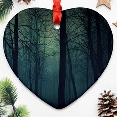 Dark Forest Heart Ornament (two Sides) by Brittlevirginclothing