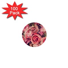 Beautiful Pink Roses 1  Mini Buttons (100 Pack)  by Brittlevirginclothing