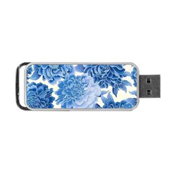 Blue Flower Portable Usb Flash (two Sides) by Brittlevirginclothing