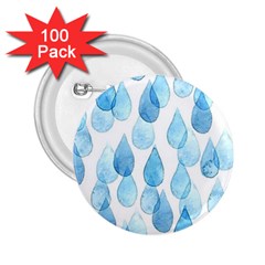 Rain Drops 2 25  Buttons (100 Pack)  by Brittlevirginclothing