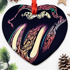 The Rolling Stones  Ornament (heart) by Brittlevirginclothing