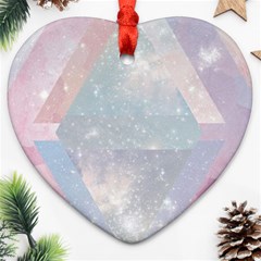 Pastel Crystal Heart Ornament (two Sides) by Brittlevirginclothing