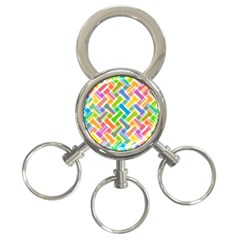 Abstract Pattern Colorful Wallpaper 3-ring Key Chains by Amaryn4rt