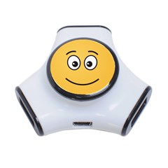 Smiling Face With Open Eyes 3-port Usb Hub by sifis