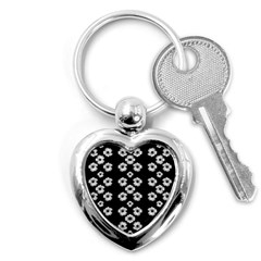 Dark Floral Key Chains (heart)  by dflcprints