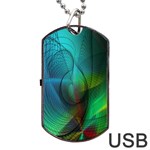 Background Nebulous Fog Rings Dog Tag USB Flash (Two Sides) Front