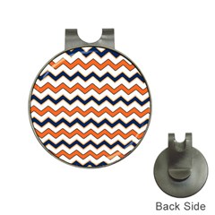 Chevron Party Pattern Stripes Hat Clips With Golf Markers by Amaryn4rt