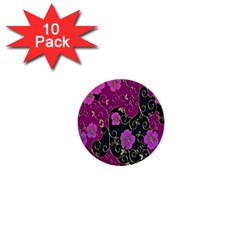 Floral Pattern Background 1  Mini Buttons (10 Pack) 