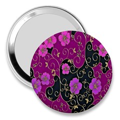 Floral Pattern Background 3  Handbag Mirrors