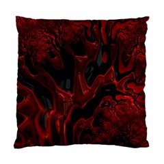 Fractal Red Black Glossy Pattern Decorative Standard Cushion Case (one Side)