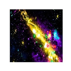 Galaxy Deep Space Space Universe Stars Nebula Small Satin Scarf (square) by Amaryn4rt