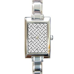 Geometric Pattern Rectangle Italian Charm Watch