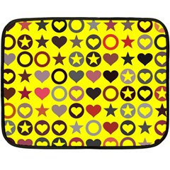 Heart Circle Star Seamless Pattern Double Sided Fleece Blanket (mini) 