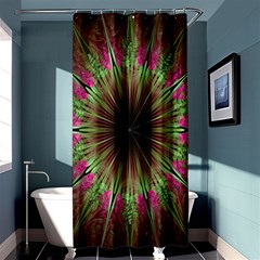 Julian Star Star Fun Green Violet Shower Curtain 36  X 72  (stall)  by Amaryn4rt