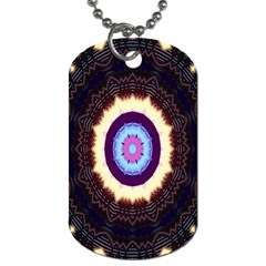 Mandala Art Design Pattern Ornament Flower Floral Dog Tag (two Sides)