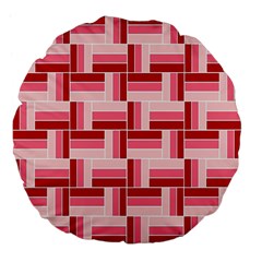 Pink Red Burgundy Pattern Stripes Large 18  Premium Flano Round Cushions