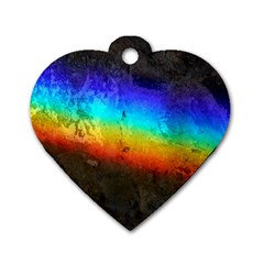 Rainbow Color Prism Colors Dog Tag Heart (two Sides)