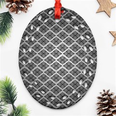 Silver The Background Oval Filigree Ornament (two Sides)