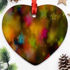 Star Background Texture Pattern Ornament (heart)