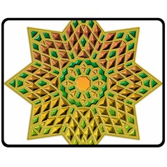 Star Pattern Tile Background Image Fleece Blanket (medium) 