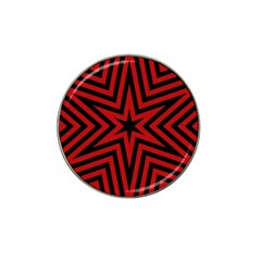 Star Red Kaleidoscope Pattern Hat Clip Ball Marker (10 Pack)