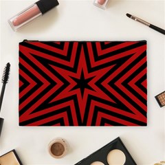 Star Red Kaleidoscope Pattern Cosmetic Bag (large) 