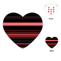 Abstract Of Red Horizontal Lines Playing Cards (heart) 